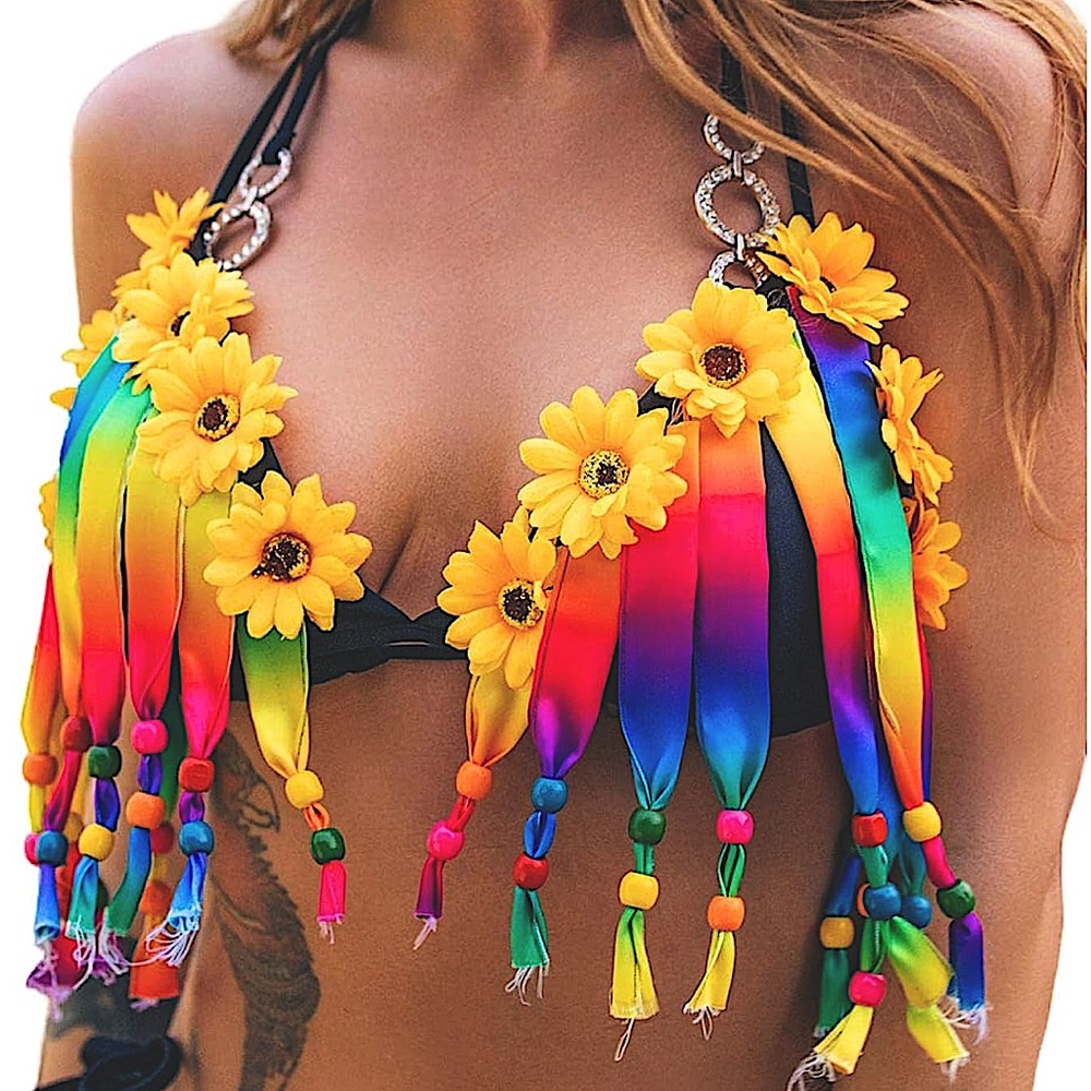 🎃 NWT‎ Festival Flower Crop Top (one size fits most)